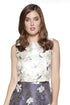 Jacquard Floral Cropped Top